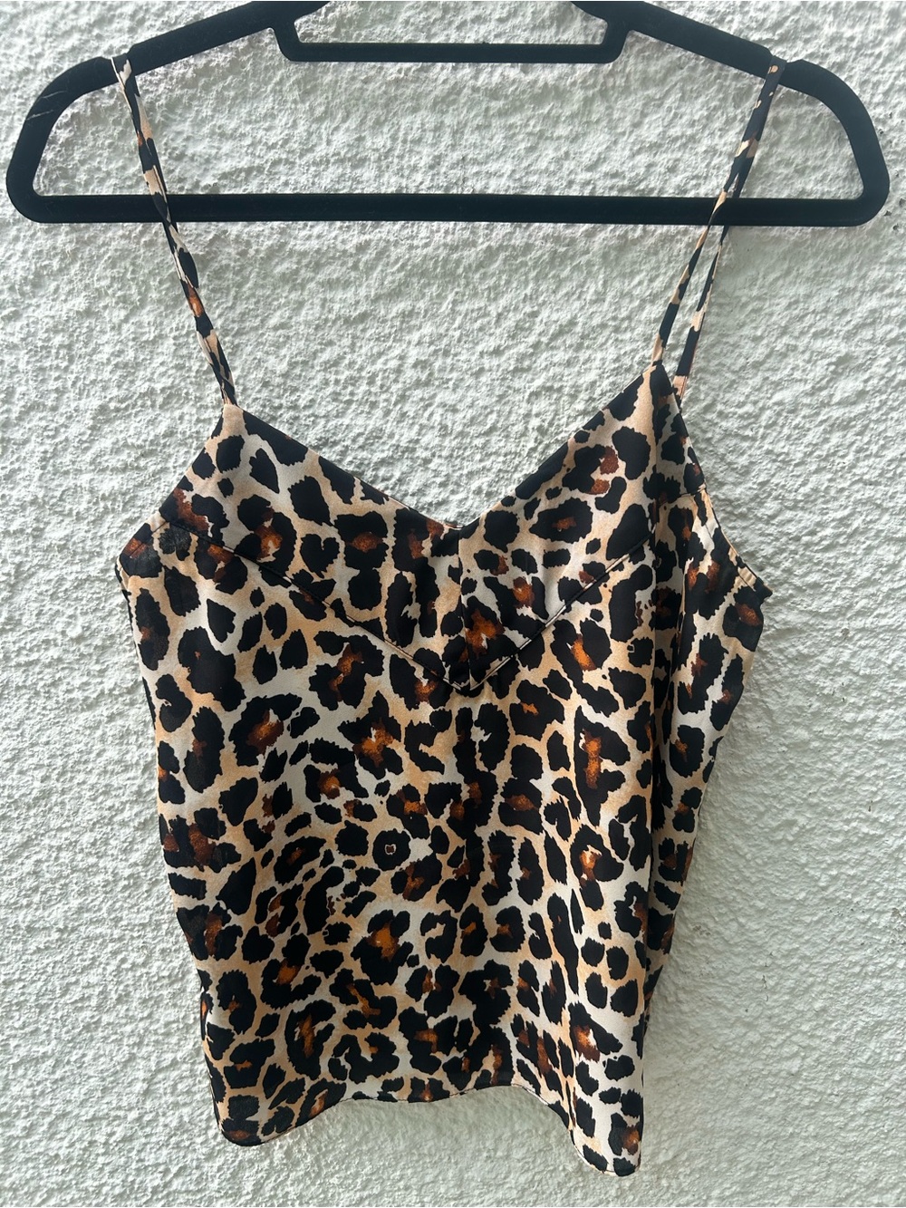 Veronica M Leopard Print Spaghetti Strap Cami - Brown & Black